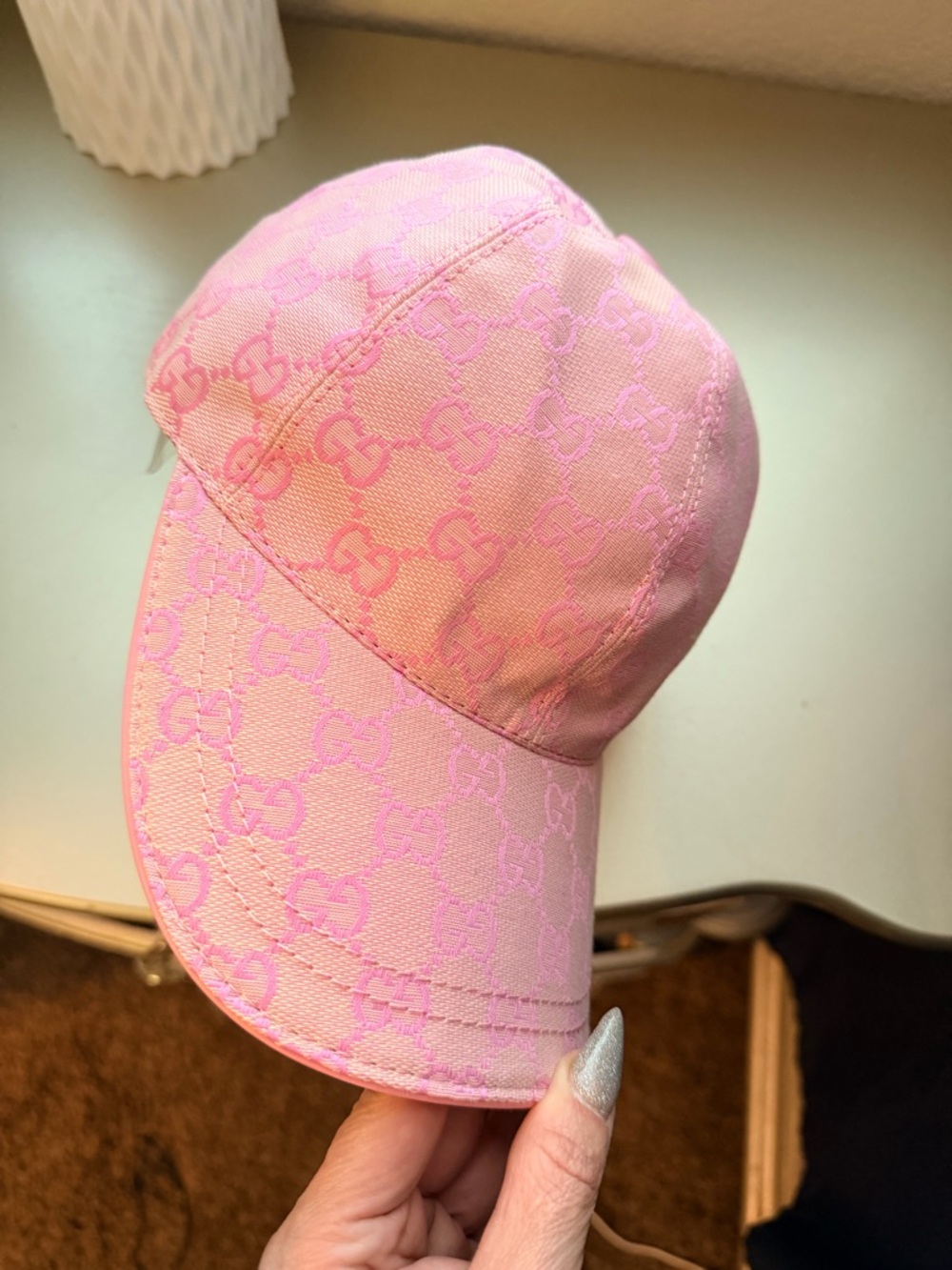 Pink GG Logo Baseball Cap New
